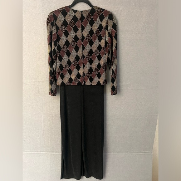 Vintage “Rabbit Rabbit” Harlequin Maxi Dress | 90s - Picture 4 of 6